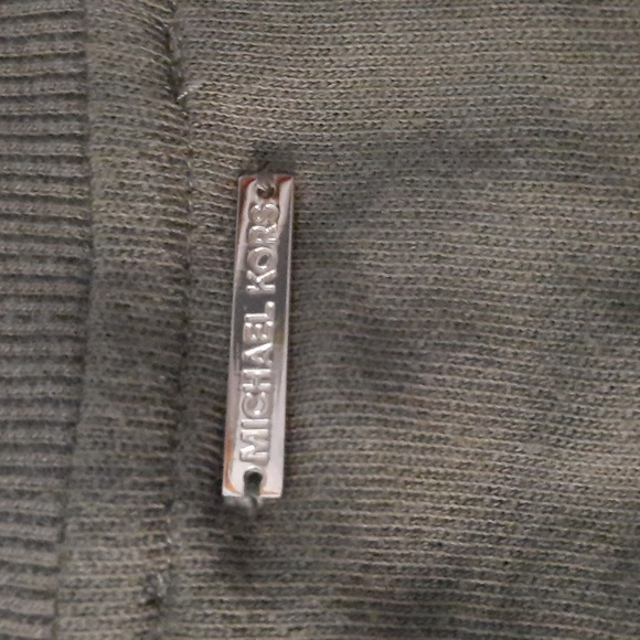 Michael Kors Green Gold White Raglan Sequin Camo Print Sweatshirt Sweater Size S - Picture 7 of 11